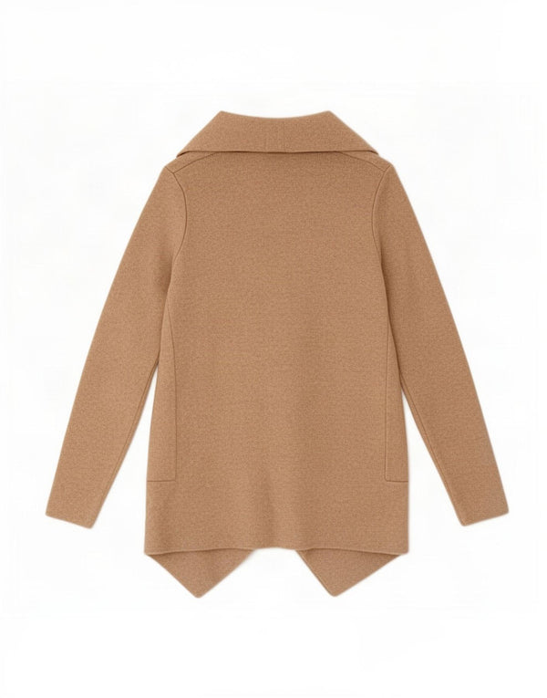 Asymetryczny sweter damski Zara z otwartym kardiganem UK 10 Small Beige