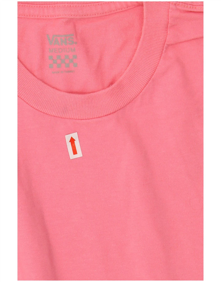 VANS Mens Graphic T-Shirt Top Medium Pink Geometric