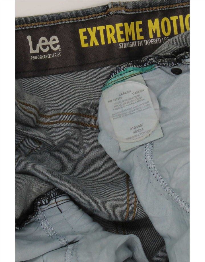 Męskie jeansy Lee Extreme Motion Straight W46 L34 Niebieskie bawełniane