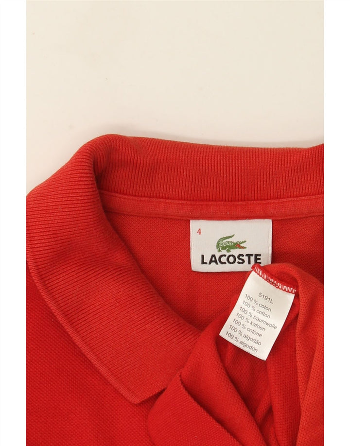 Męska koszulka polo Lacoste, rozmiar 4, średnia czerwona, bawełniana