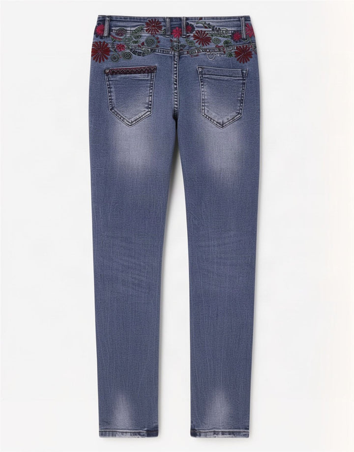 Damskie jeansy typu slim Desigual W26 L29 Niebieski poliester