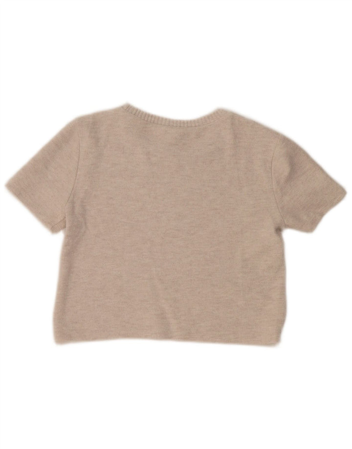 Bluzka damska Zara Top UK 12 średni beż