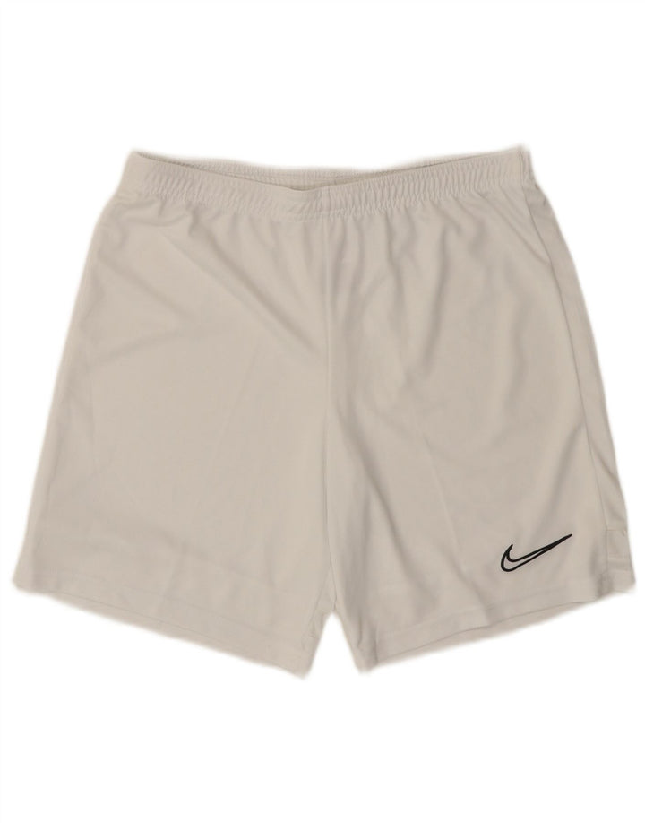 Męskie spodenki sportowe NIKE Dri Fit, średni biały poliester
