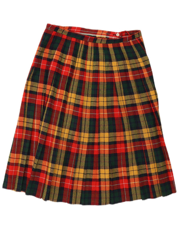 Vintage damska spódnica w geometryczne wzory IT 44 Medium W29 w wielobarwną kratę