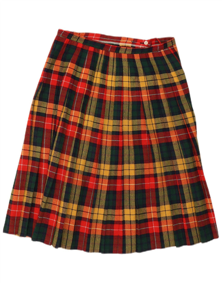 Vintage damska spódnica w geometryczne wzory IT 44 Medium W29 w wielobarwną kratę