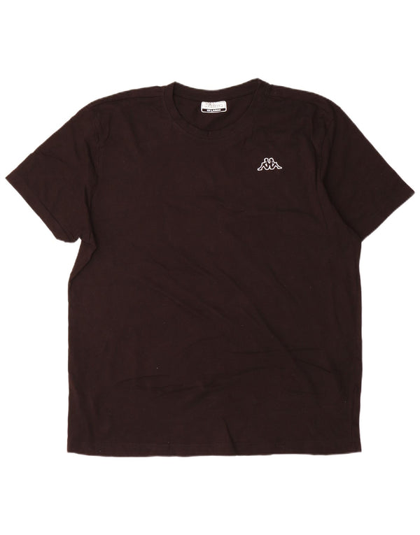 Męska koszulka z krótkim rękawem Kappa Top 2XL, czarna bawełna