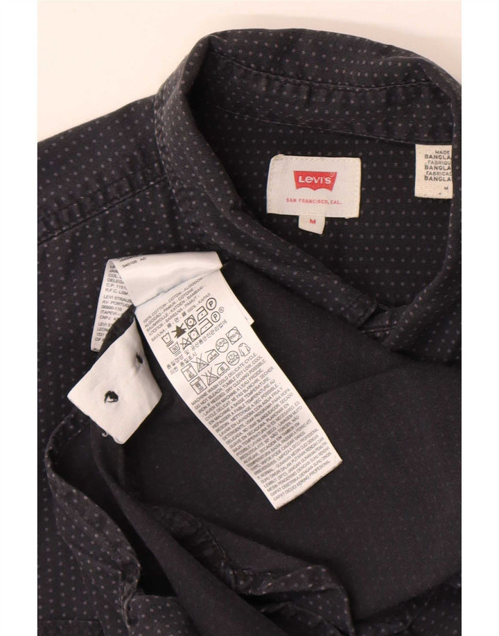 Koszula męska Levi's, średnia, granatowa, bawełniana w cętki