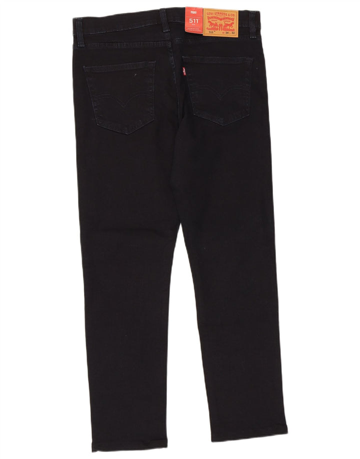 Damskie jeansy Levi's 511 Slim W34 L28 Granatowa bawełna
