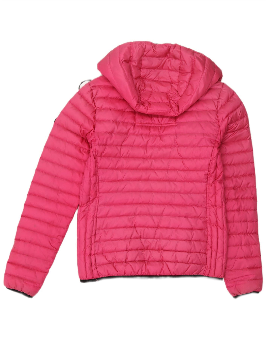 Damska wyściełana kurtka z kapturem Superdry UK 10, mały, różowy nylon