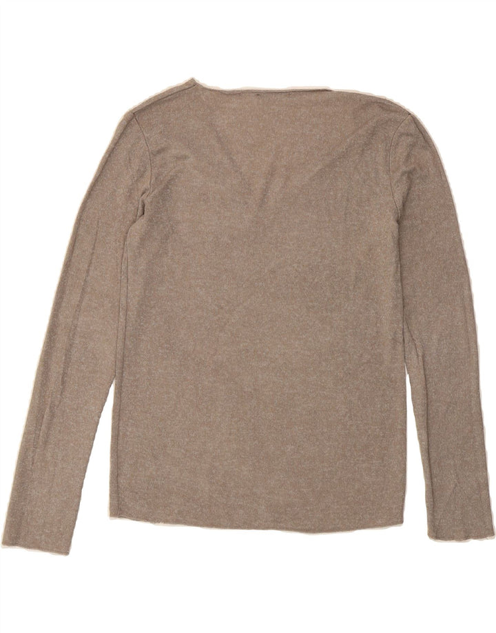 ZARA Womens V-Neck Jumper Sweater UK 10 Small Brown Vintage Zara and Second-Hand Zara from Messina Hembry 