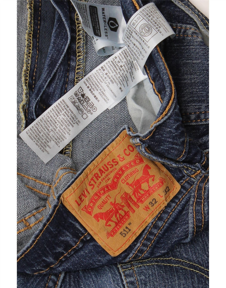 Męskie jeansy Levi's 511 Slim W32 L32 Niebieska bawełna