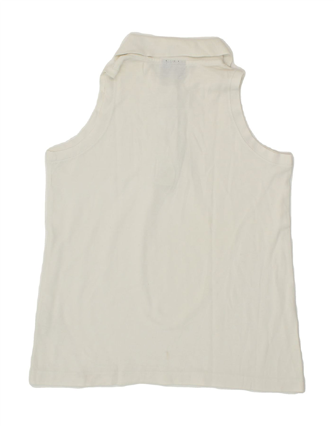 RIFLE Womens Sleeveless Polo Shirt UK 10 Small White Vintage Rifle and Second-Hand Rifle from Messina Hembry 