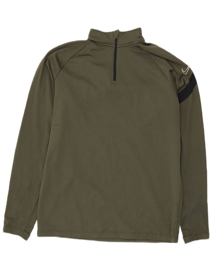 Męski dres NIKE Dri Fit z graficznym pulowerem, średni khaki, blok kolorów