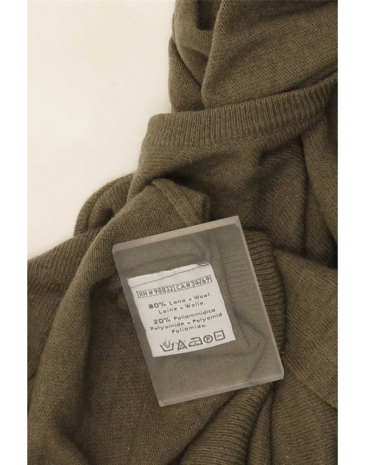 Męski sweter z okrągłym dekoltem Kappa 3XL, wełna khaki