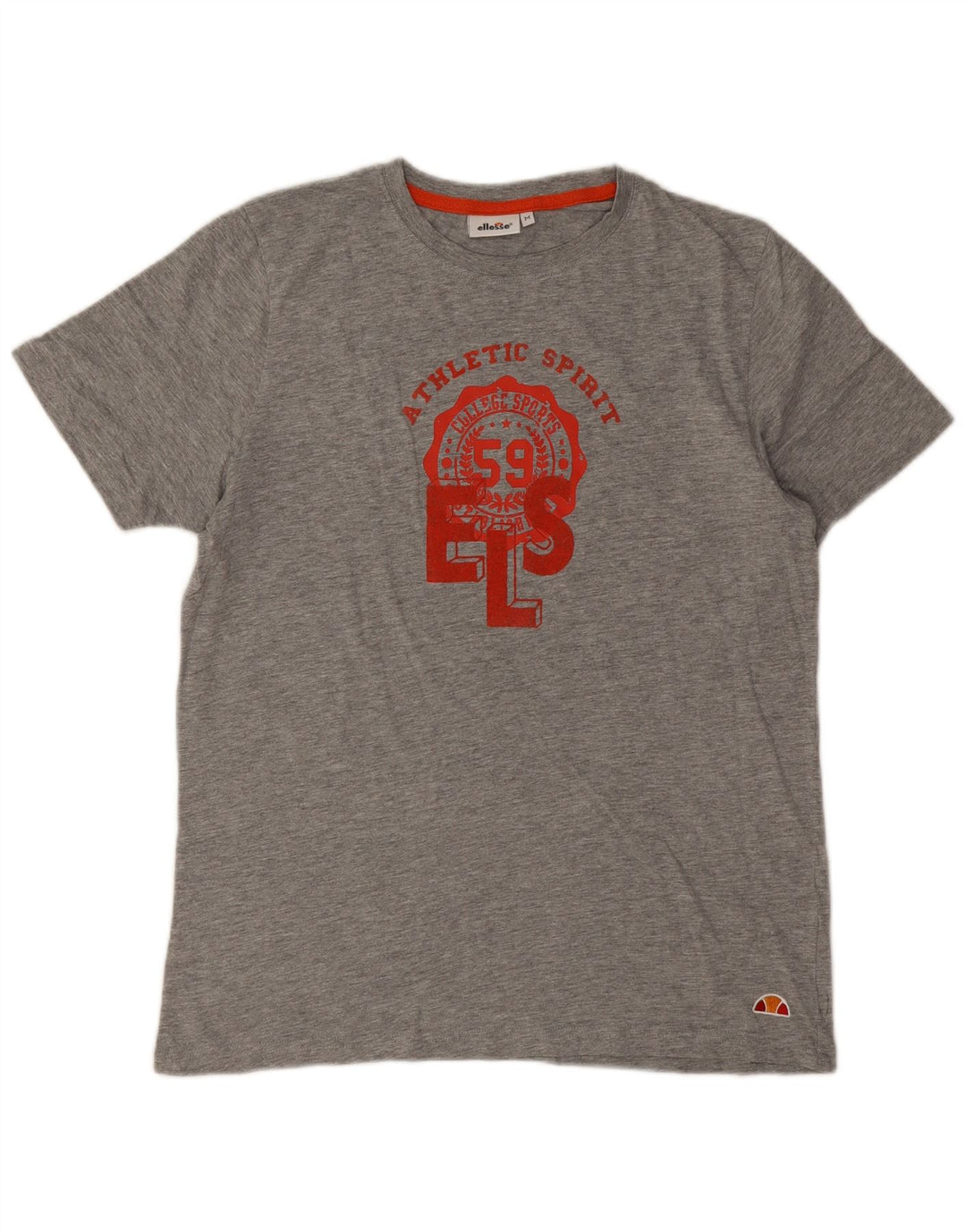 Męska koszulka z grafiką Ellesse, średnia, szara, bawełniana nakrapiana