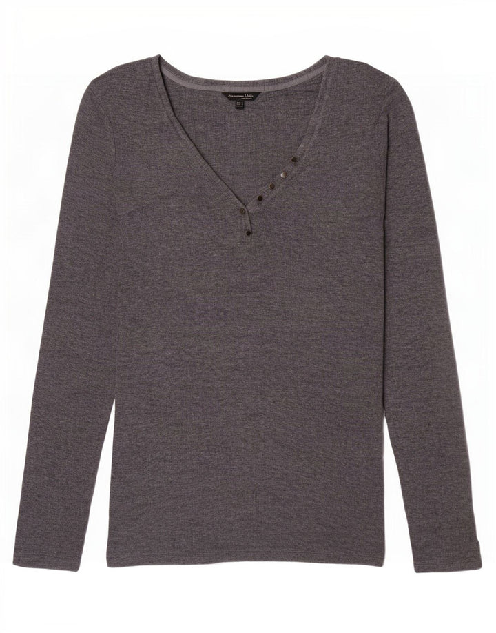 Damski top Massimo Dutti z długim rękawem UK 10, mały, szary