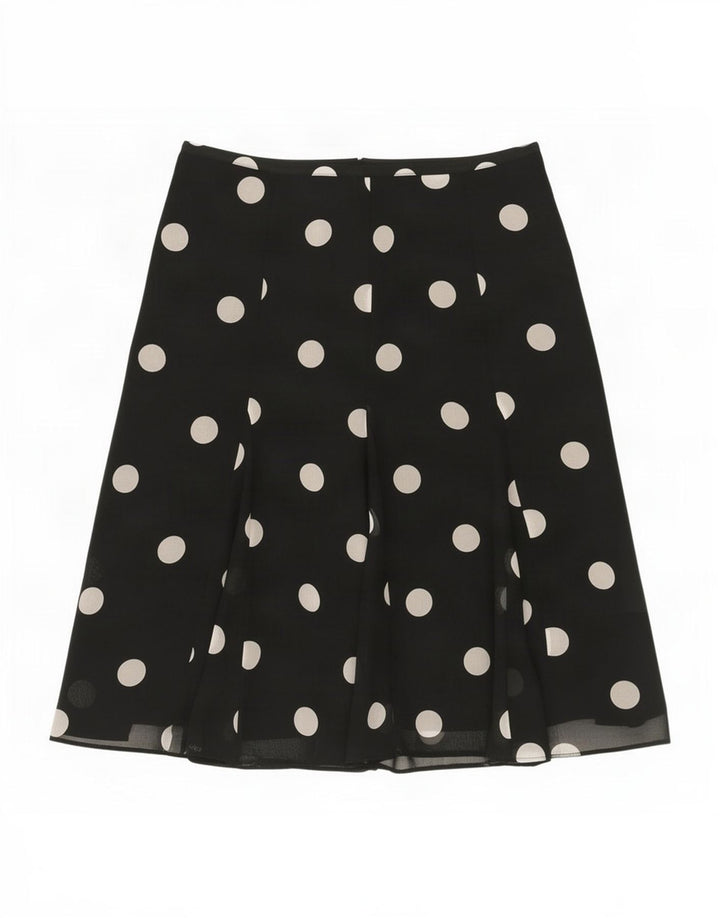 Marks & Spencer Damska spódnica w kształcie litery A UK 12 Medium W30 Czarna w kropki