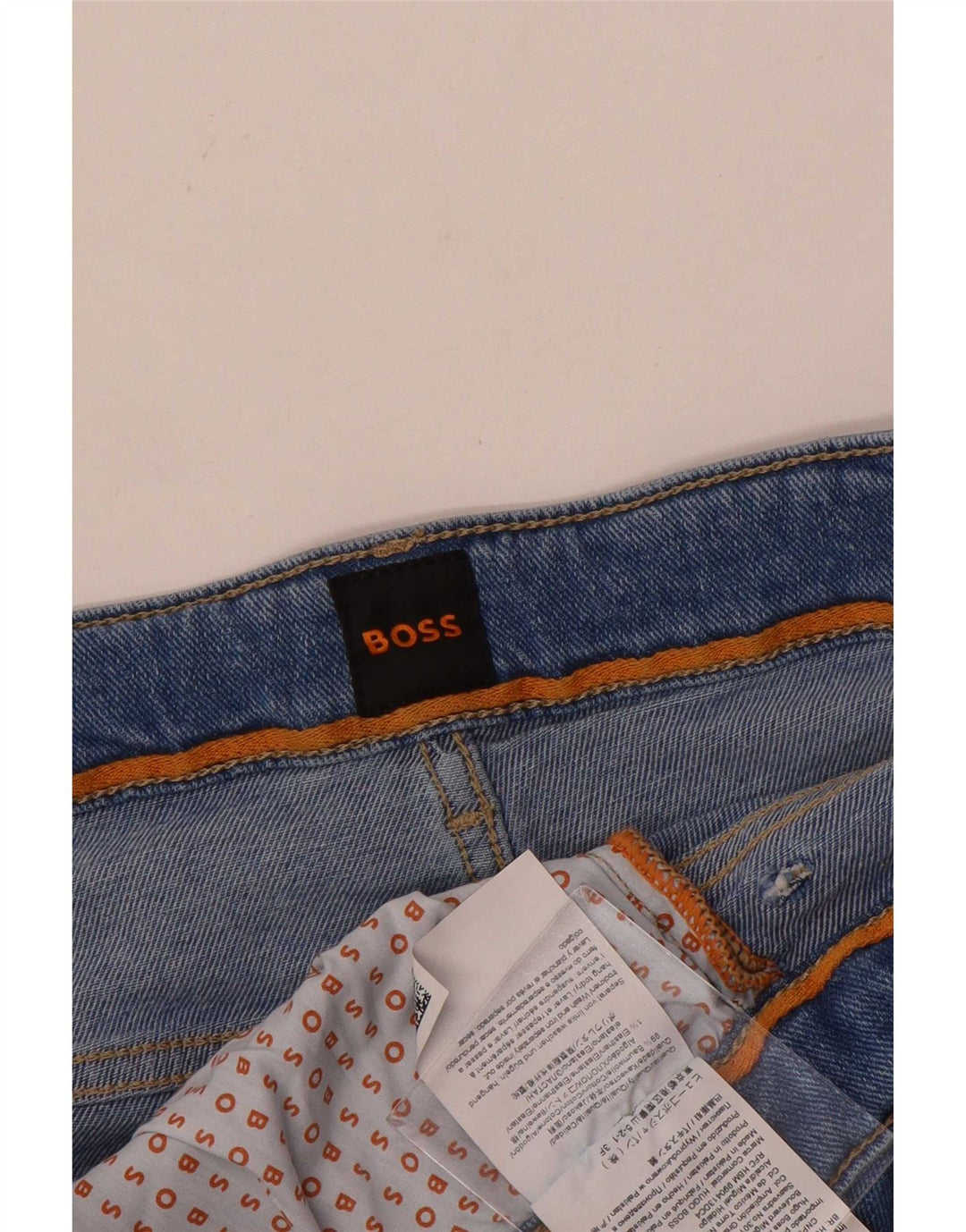 Męskie proste dżinsy Hugo Boss W44 L32 Niebieskie bawełniane