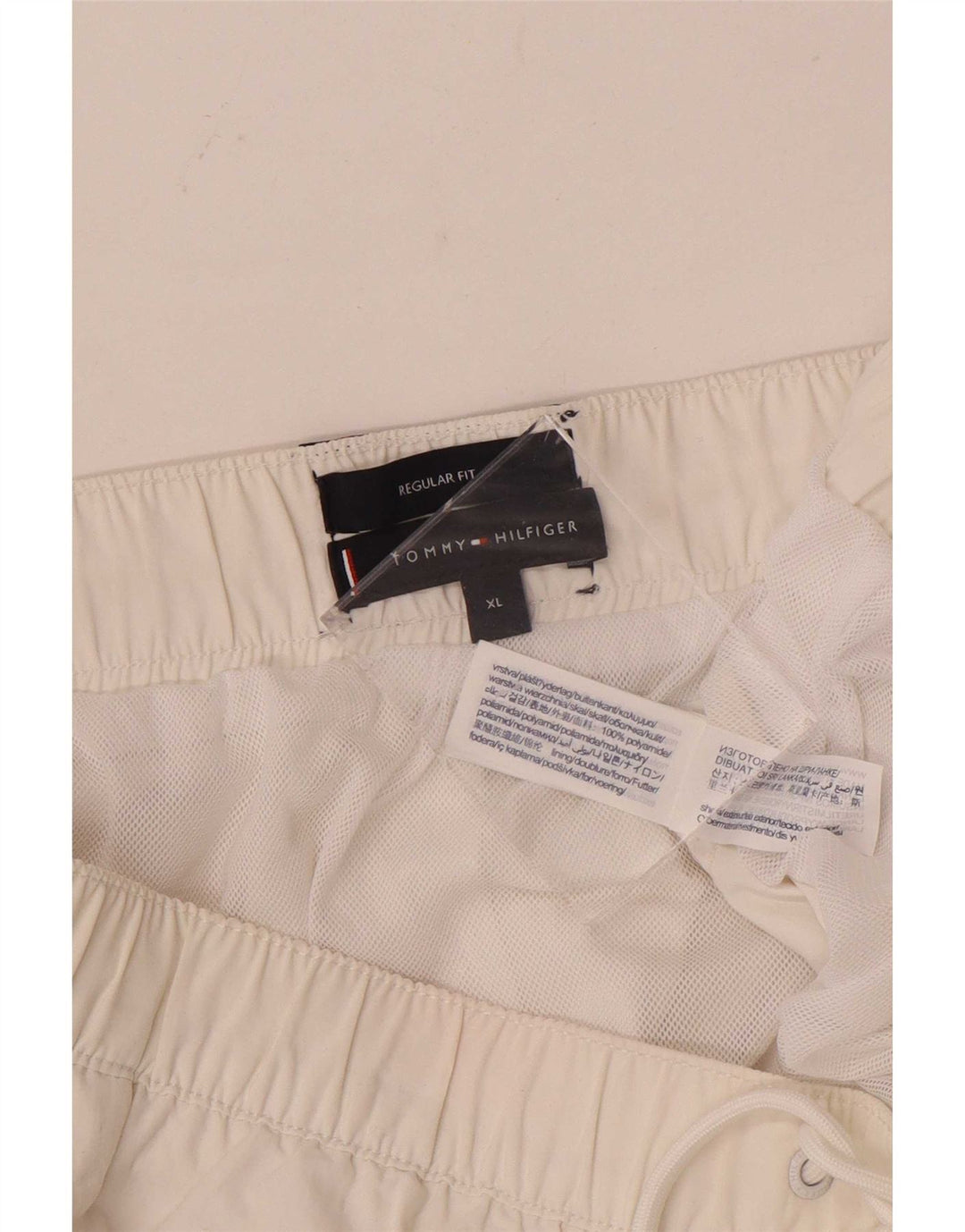 Męskie spodenki kąpielowe Tommy Hilfiger o regularnym kroju XL, biały poliamid