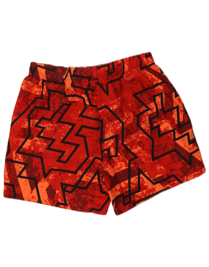 Męskie spodenki kąpielowe Adidas, średnie czerwone, geometryczne