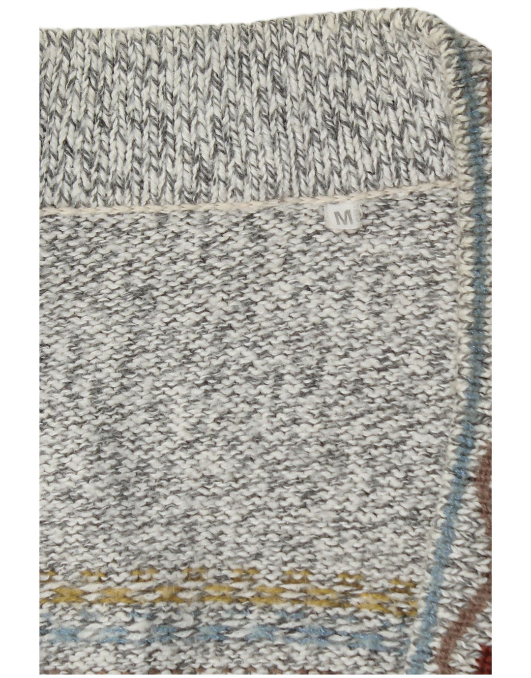 Męski sweter rozpinany VINTAGE średnio szary Fair Isle