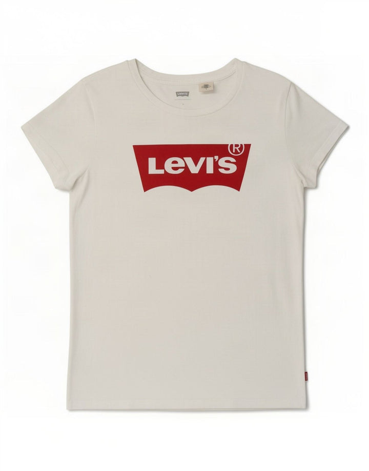 Damska koszulka z grafiką Levi's Top UK 14 Średnia biel