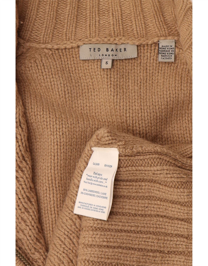 Sweter męski Ted Baker, rozmiar 5, XL, beżowy, z owczej wełny