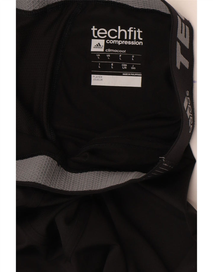 Męskie legginsy Adidas Climacool, duże, czarne, poliestrowe