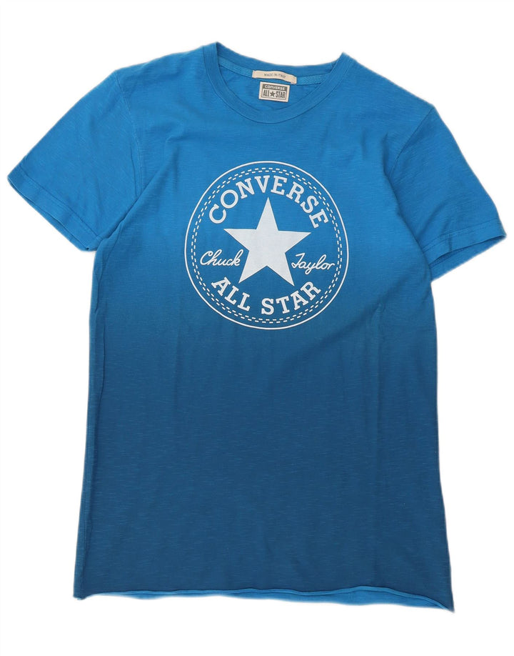 Converse Męski T-shirt z grafiką Chuck Taylor, mały, niebieski, bawełniany