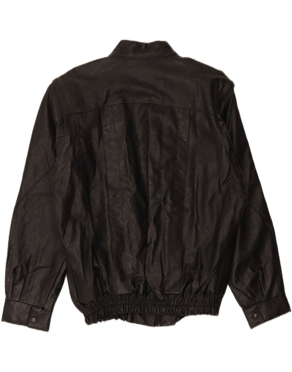 Męska kurtka skórzana VINTAGE UK 42 XL czarna