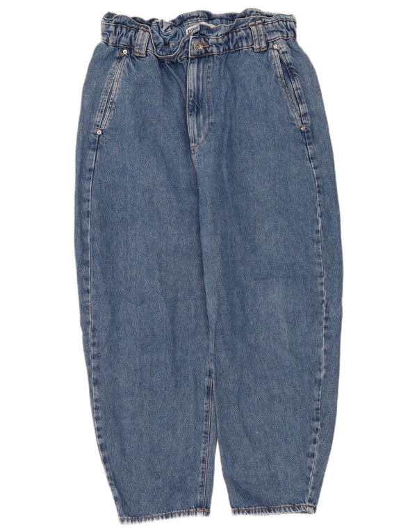 Damskie jeansy Zara Crop z wysokim stanem, zwężane, EU 44 XL W34 L24, niebieska bawełna