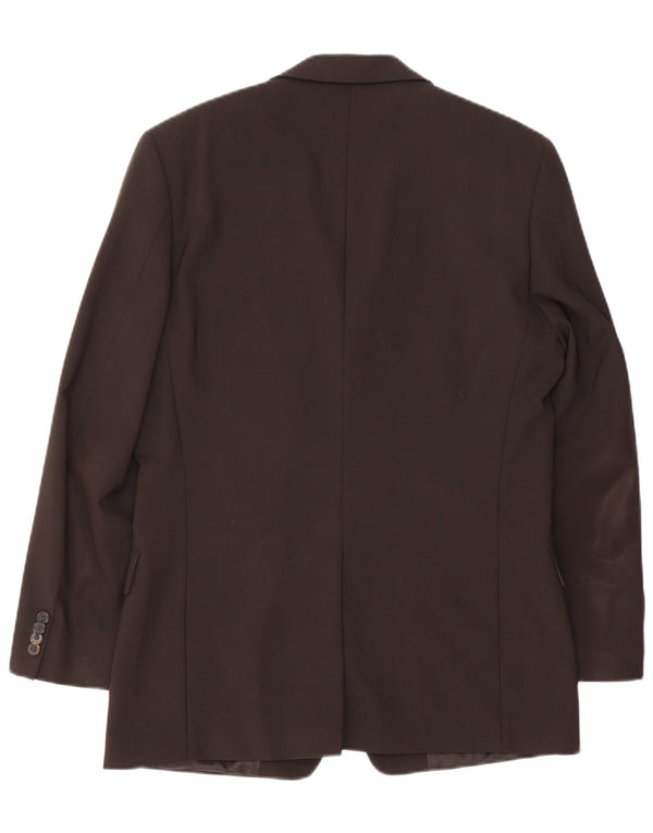 Męska marynarka zapinana na 3 guziki Hugo Boss IT 46 Mała czarna dziewicza wełna