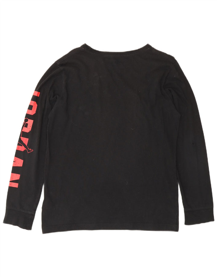 Chłopięcy top z grafiką Jordan z długim rękawem 13-14 lat XL, czarny, bawełniany