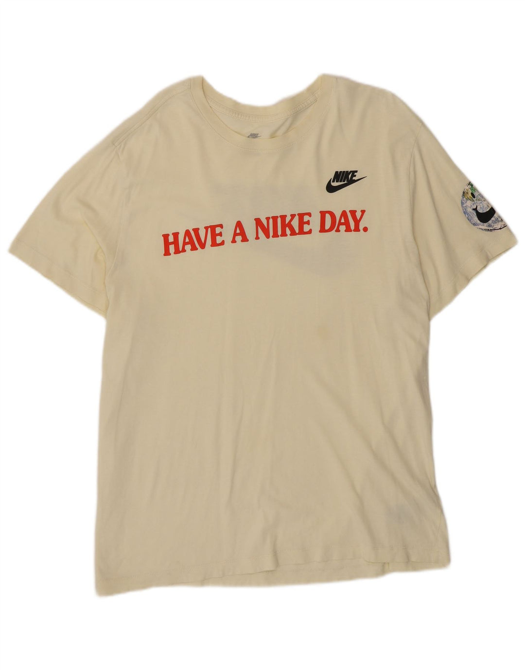Męska koszulka z grafiką Nike, XL, żółta, bawełniana