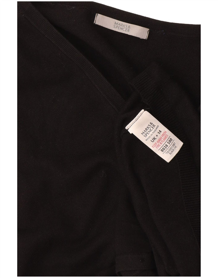 Sweter damski Marks & Spencer UK 14, średni czarny wiskoza