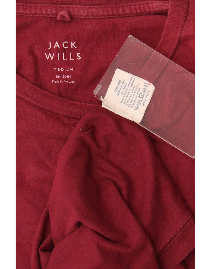 T-shirt męski Jack Wills, średni, bordowy bawełniany