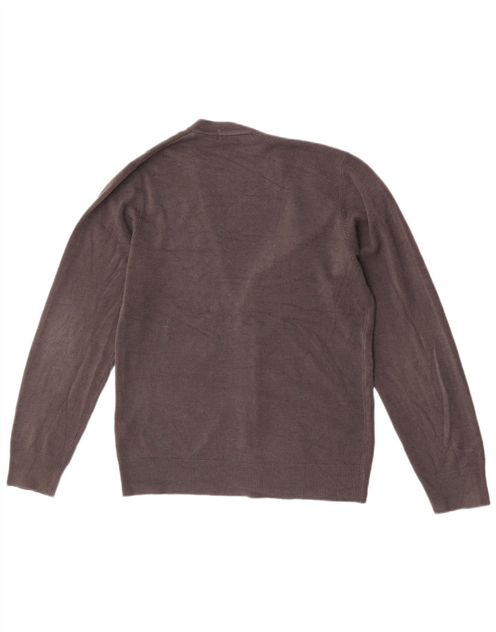 Marks & Spencer Męski sweter rozpinany, mały, szary, akrylowy