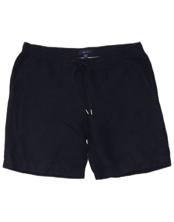 Damskie spodenki Chino Gant UK 12 Medium W34 Granatowe lniane
