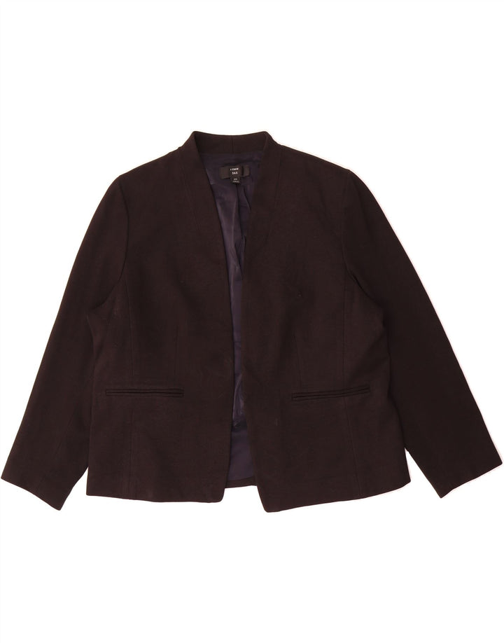 J. CREW Womens 365 Open Blazer Jacket US 20 2XL Black Viscose Vintage J. Crew and Second-Hand J. Crew from Messina Hembry 