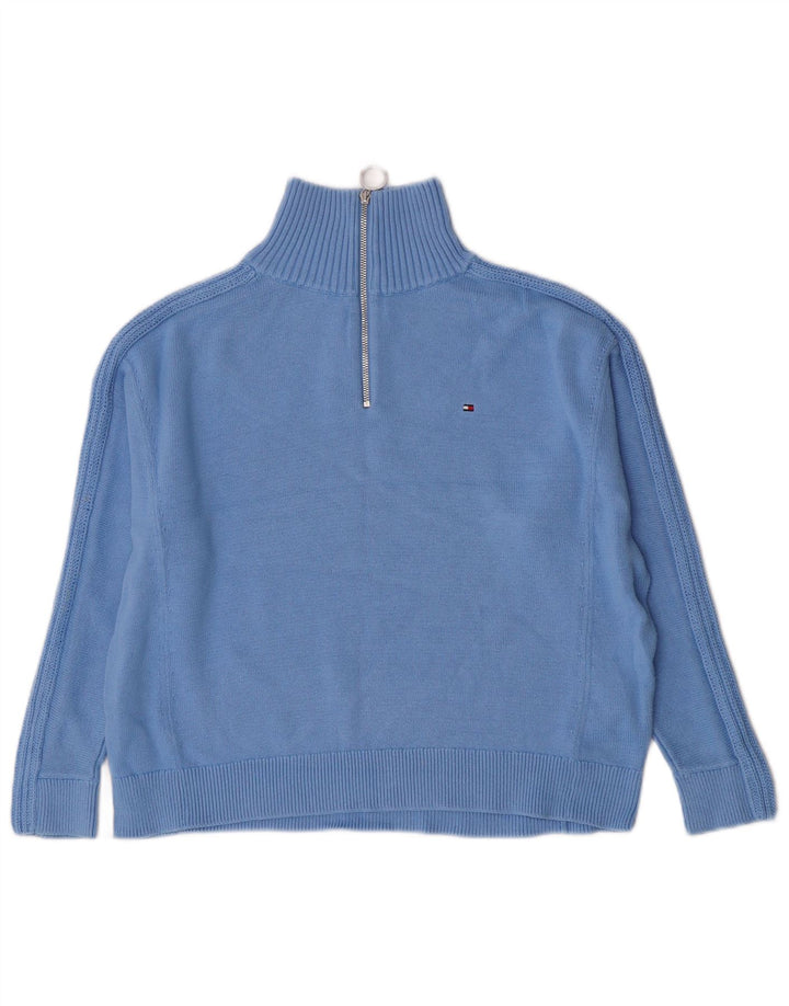 Damski sweter oversize Tommy Hilfiger z zamkiem błyskawicznym UK 10 Small Blue