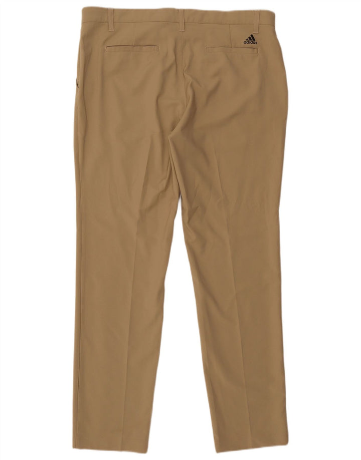 Adidas Męskie Proste Spodnie Chino W36 L32 Beżowy Poliester