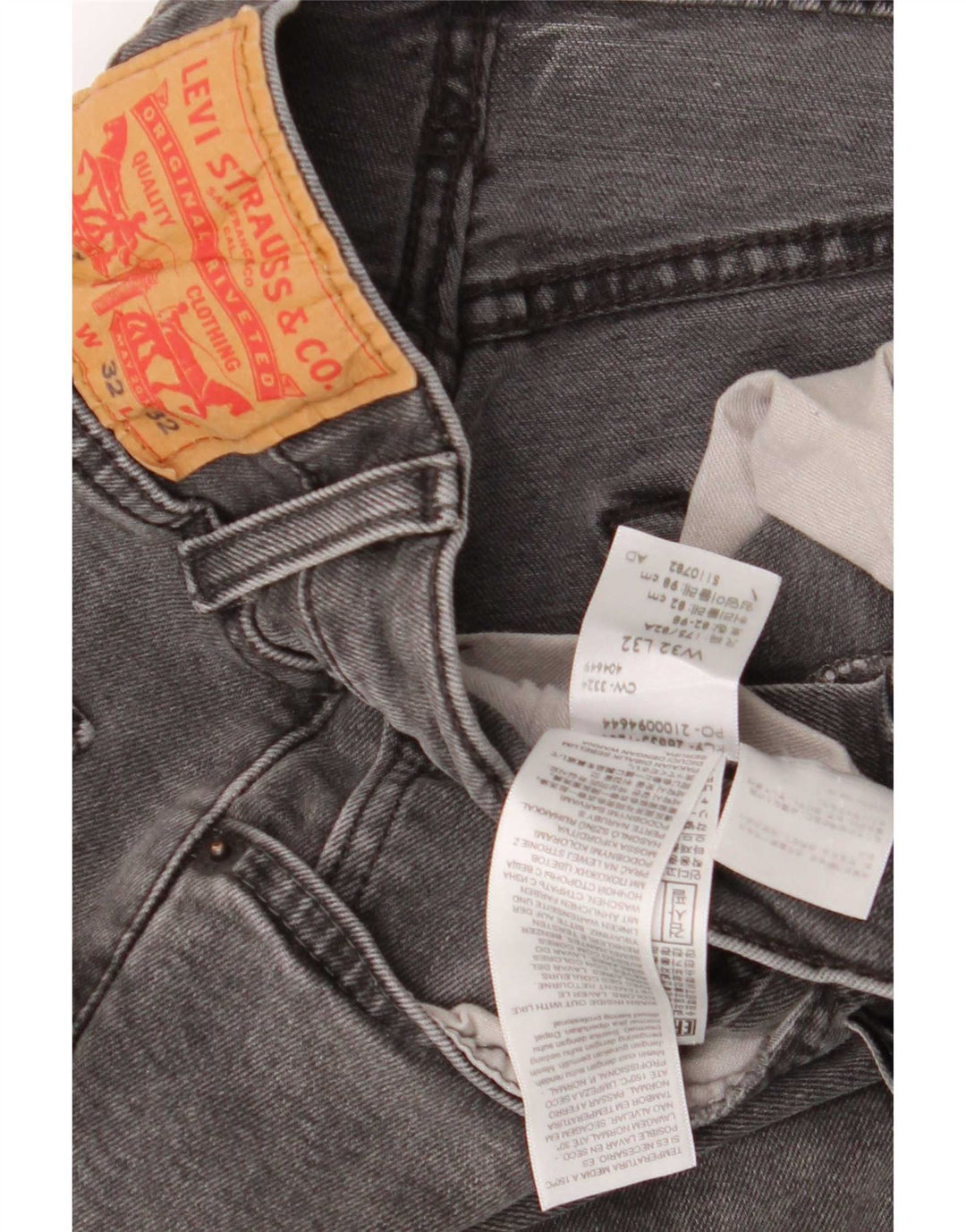 Męskie jeansy Levi's 512 Slim Tapered W32 L32 Szara bawełna