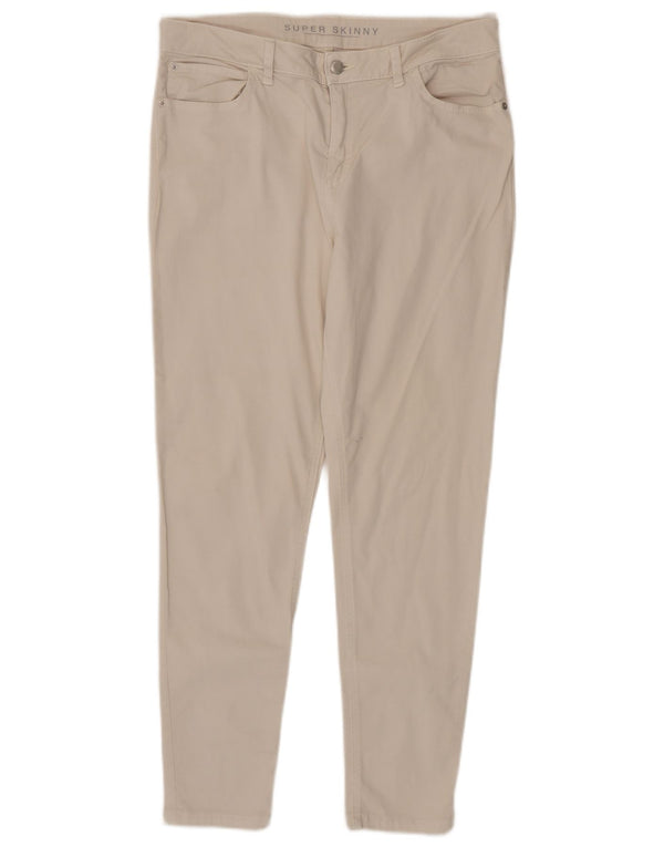Marks & Spencer Damskie Skinny Jeans UK 14 Large W34 L28 Beżowa bawełna
