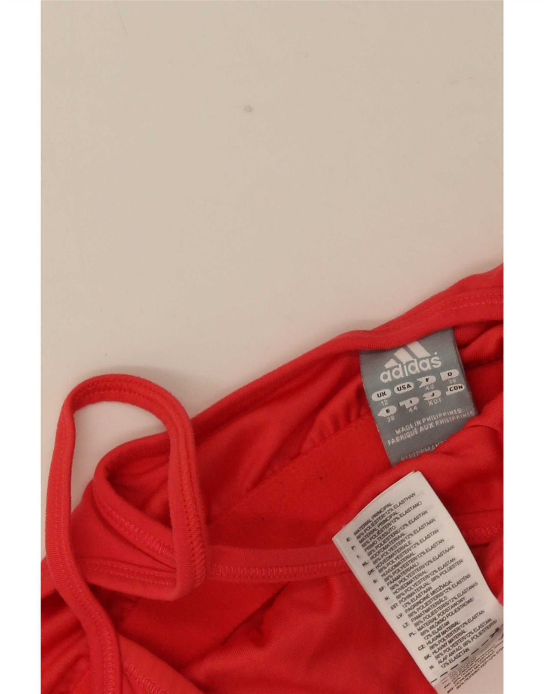 Damska kamizelka Adidas Climalite Top UK 12 Średni Czerwony Poliester