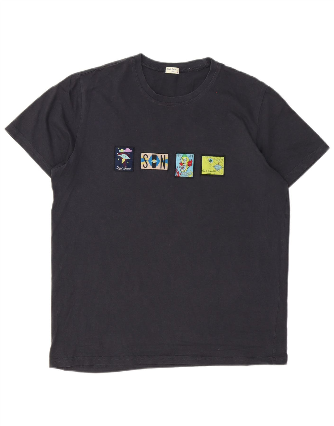 Męski T-shirt z grafiką Paul Smith Top, średnioszary, bawełniany