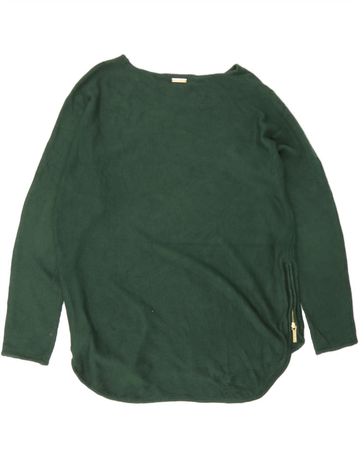 MICHAEL KORS Womens Boat Neck Jumper Sweater UK 14 Medium Green Vintage Michael Kors and Second-Hand Michael Kors from Messina Hembry 