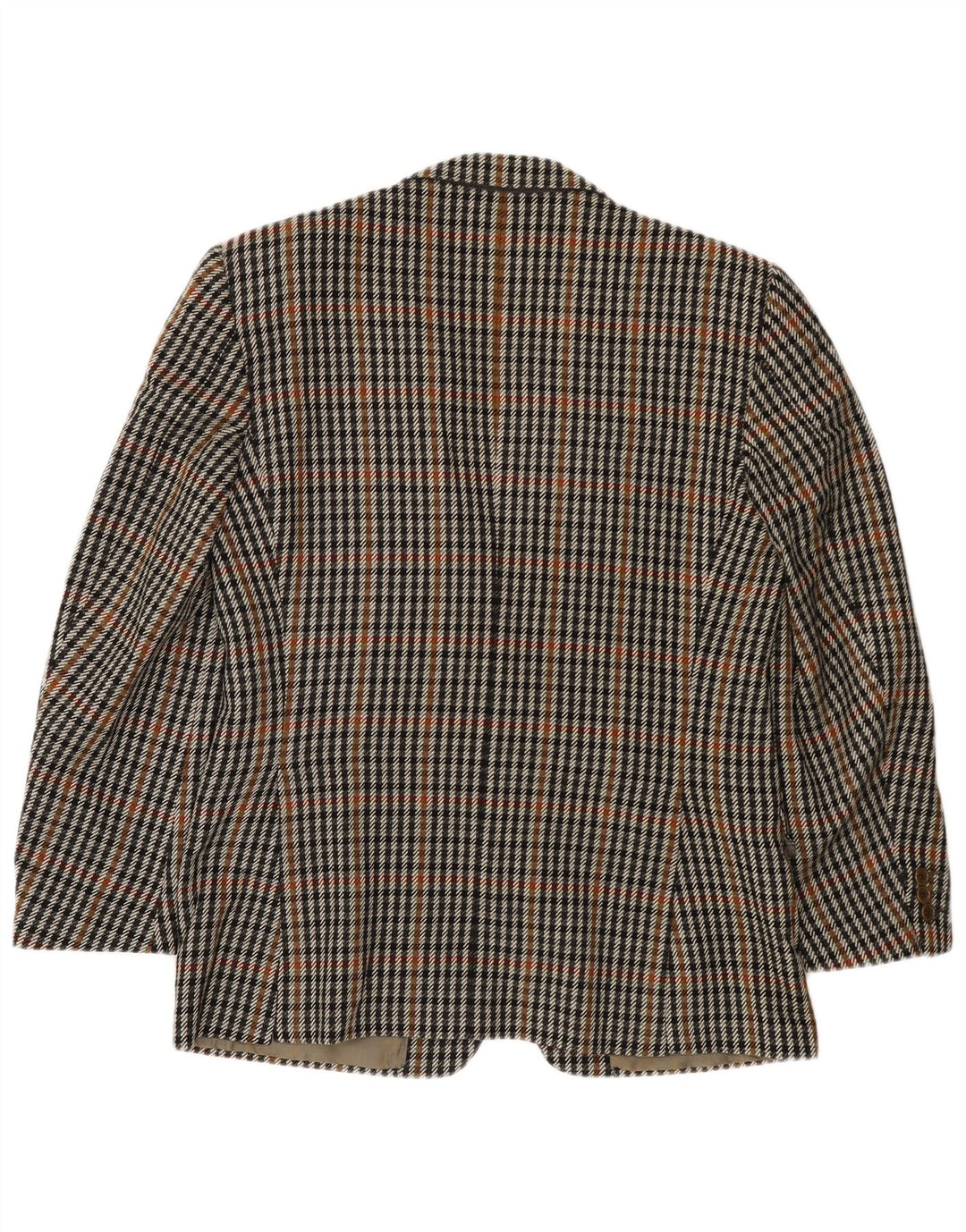 Męska marynarka zapinana na 2 guziki VINTAGE IT 50, duża, szara wełna w pepitkę