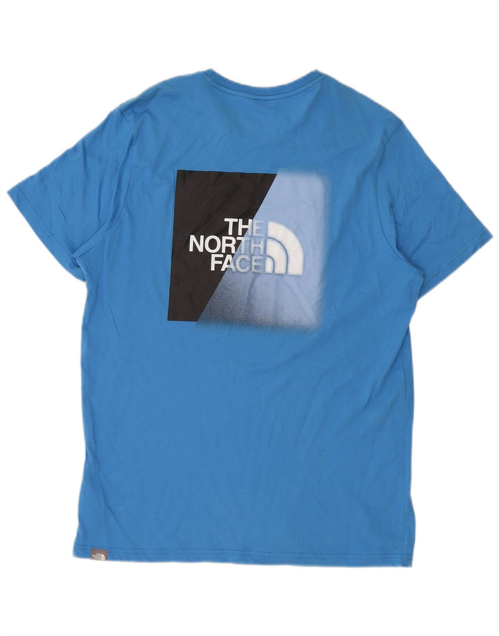 Męska koszulka z grafiką The North Face, bawełniana, w kolorze średniego błękitu