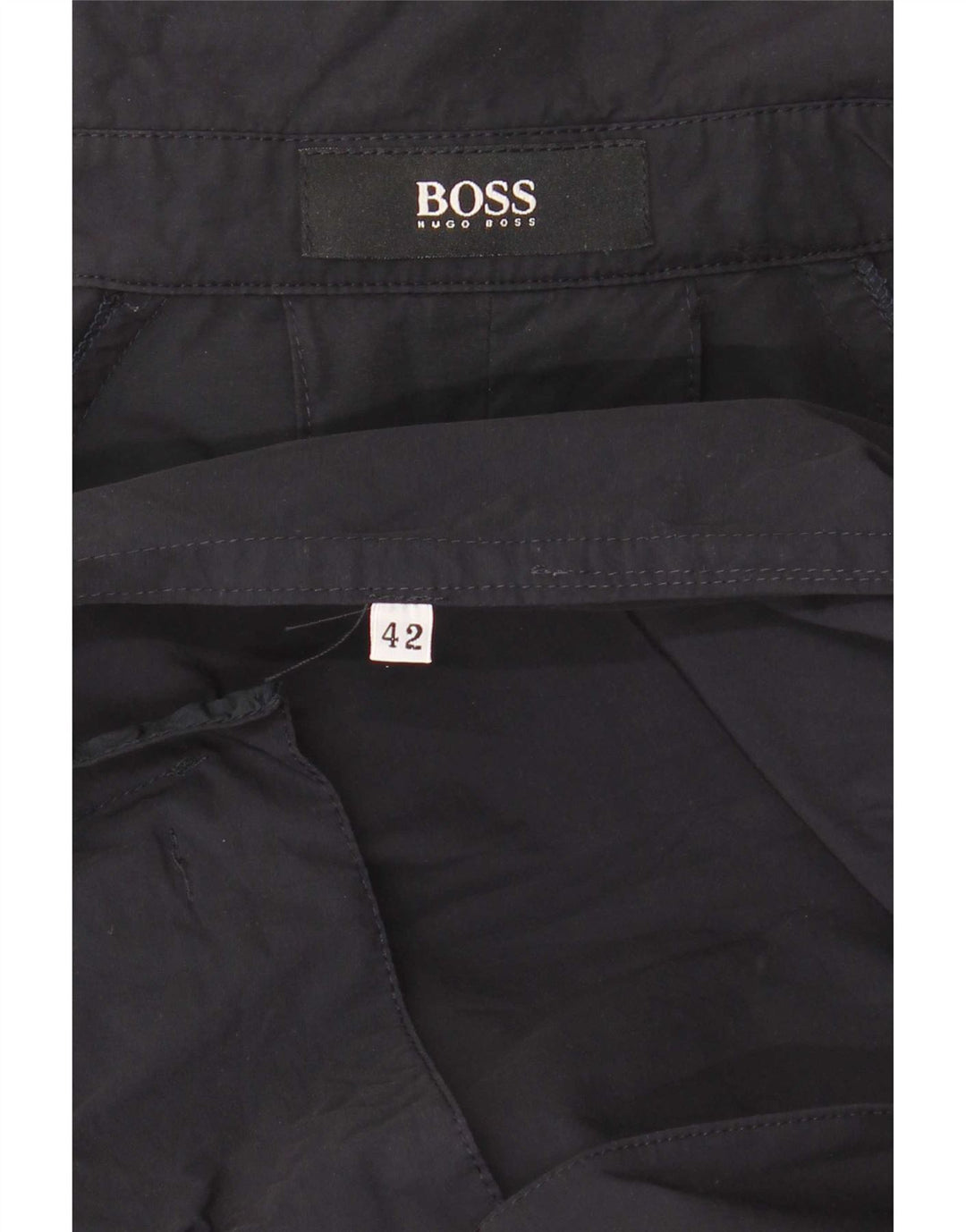 Dwurzędowy trencz damski Hugo Boss EU 42, duży, granatowy