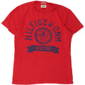 Męski T-shirt z grafiką Tommy Hilfiger, mały, czerwony, bawełniany